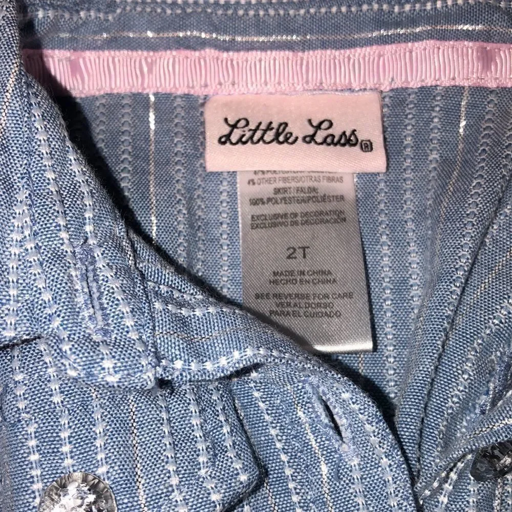 Little Lass Denim Ballerina 🩰 Dress. Sparkly! 18 months to 2T